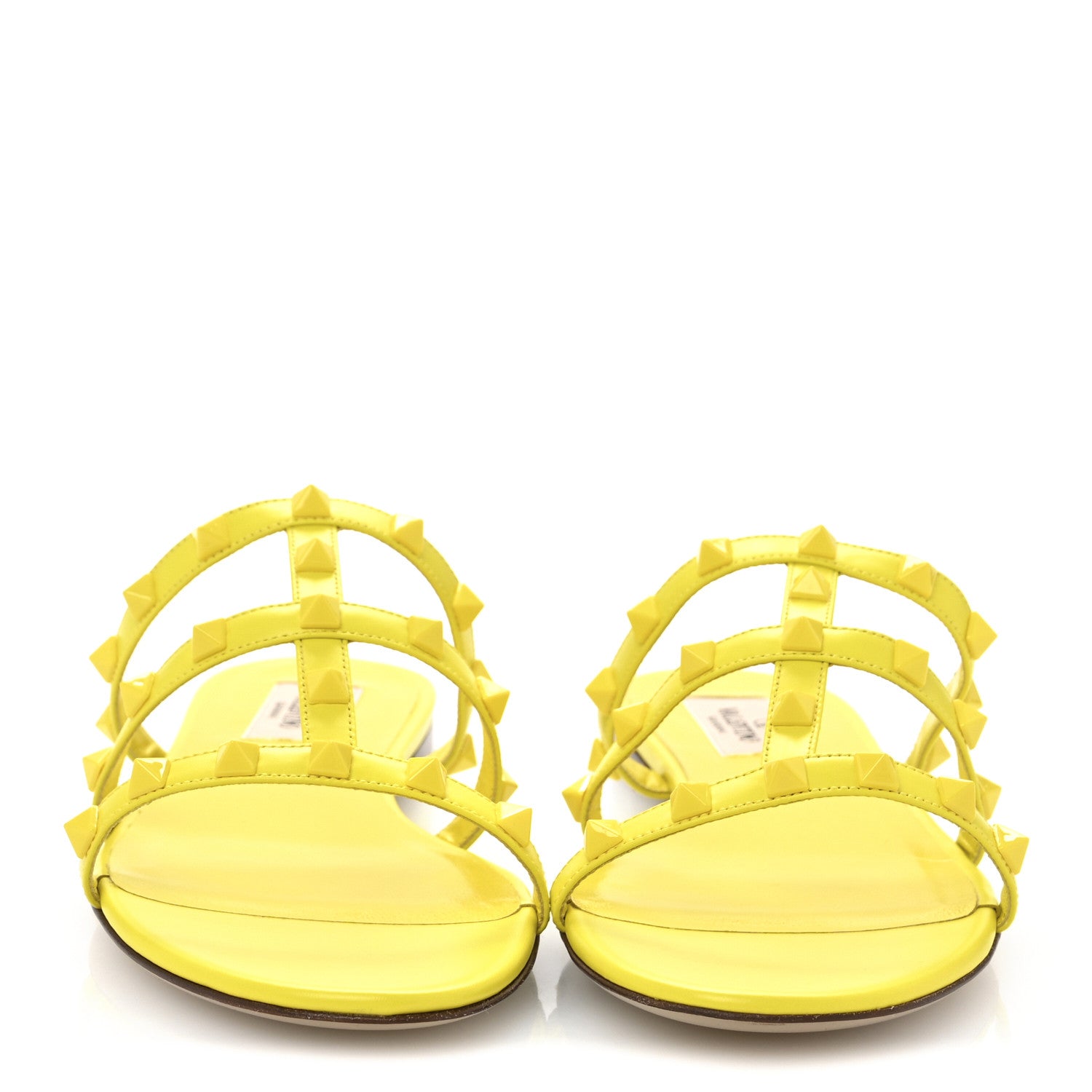 Valentino Garavani Nappa Rockstud Caged Flat Slide Sandals 38