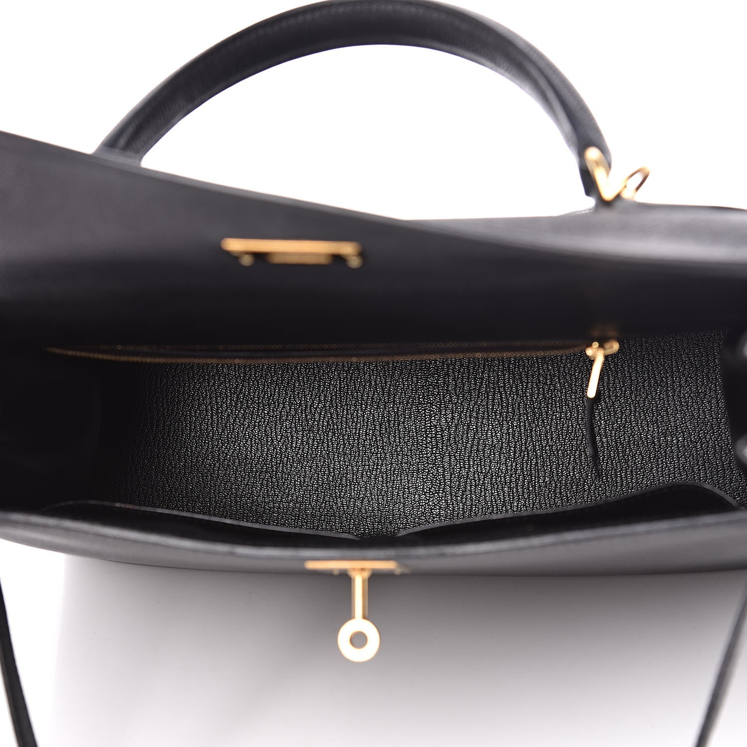 Hermes Epsom Kelly Sellier 32 Black 8 of 10
