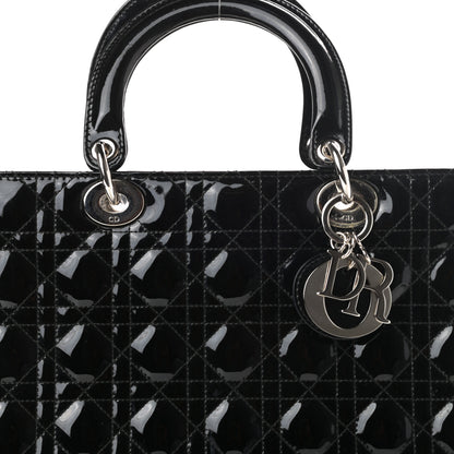 Christian Dior Patent Cannage Large Lady Dior Black 9 of 9