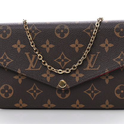 Louis Vuitton Monogram Pochette Felicie Chain Wallet Fuchsia 8 of 11