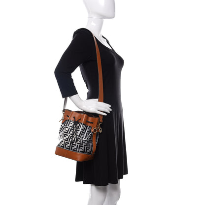 Fendi TPU FF Vitello Aura F is Fendi Grande Mon Tresor Bucket Bag Black Cuoio 2 of 11