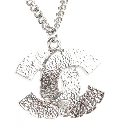 Chanel Baguette Crystal CC Necklace Silver 3 of 4