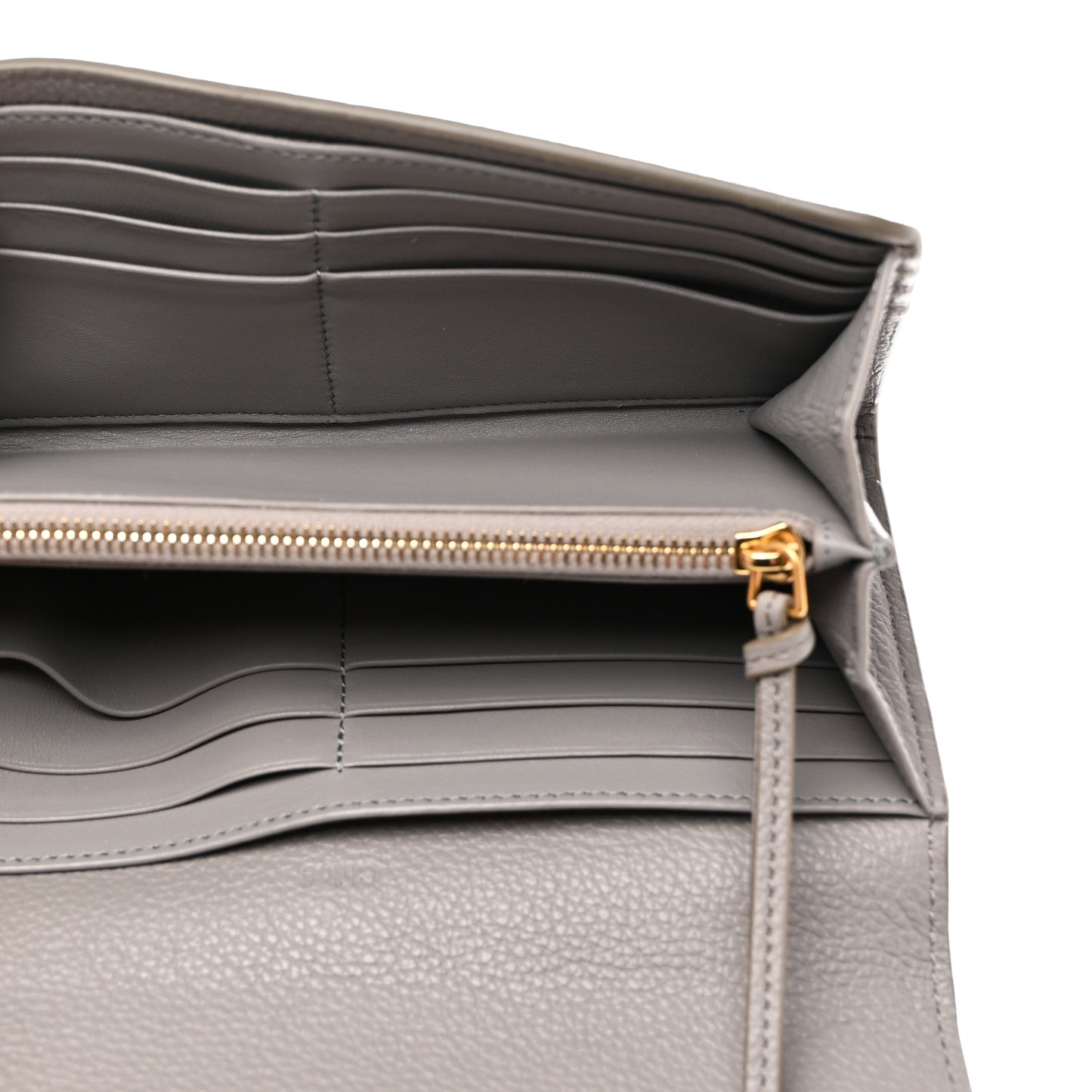 Calfskin Marcie Continental Flap Wallet Cashmere Grey