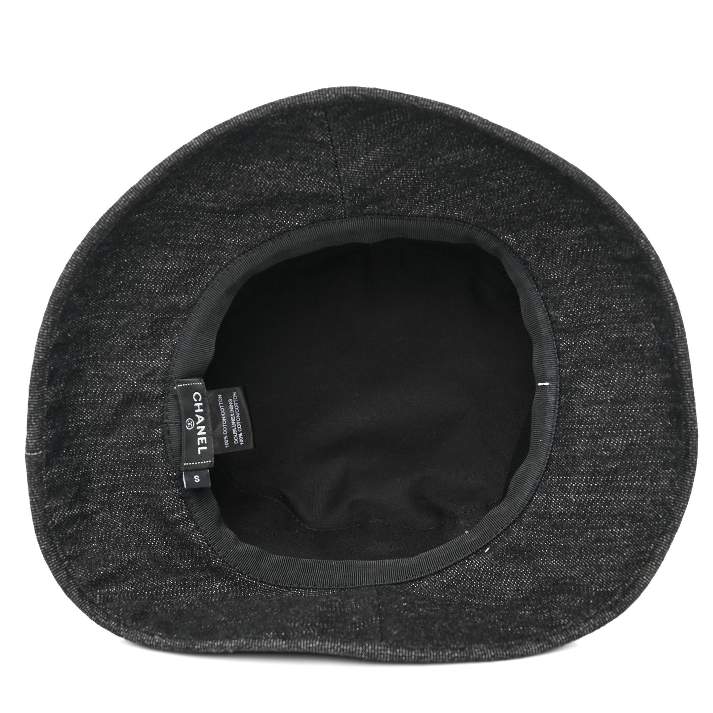 Denim Logo Bucket Hat S Black
