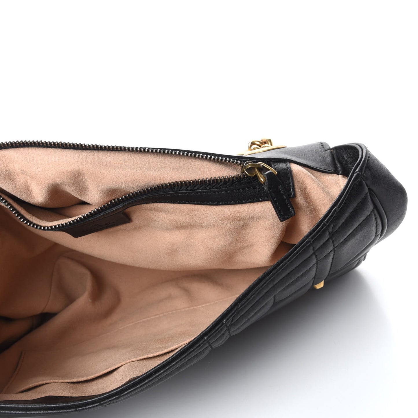 Calfskin Matelasse Studded Medium GG Marmont Shoulder Bag Black