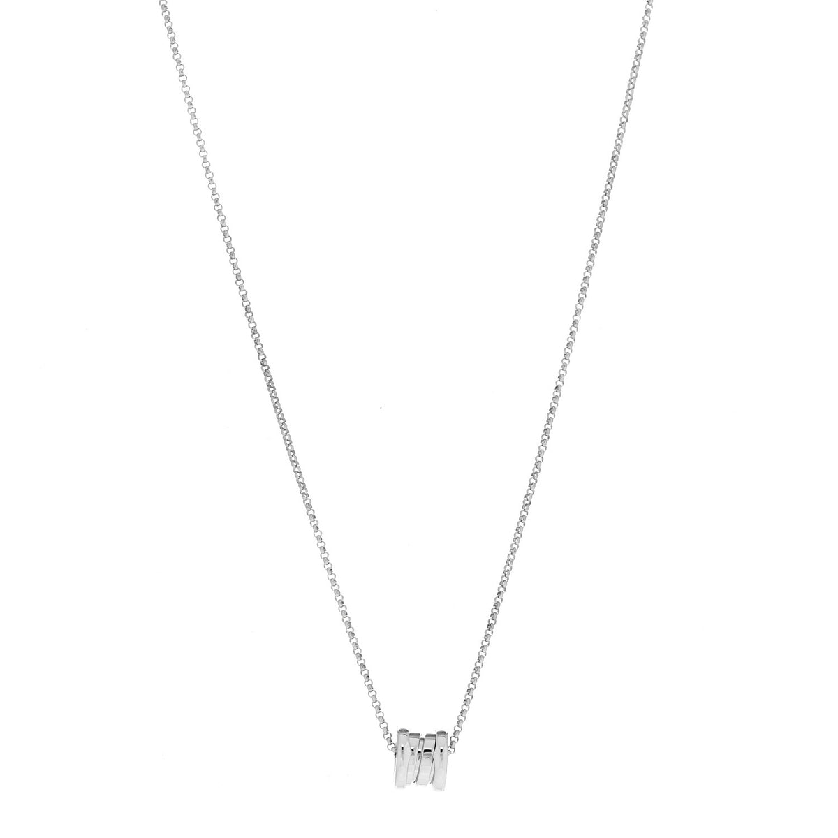 18K White Gold Mini B.Zero1 Pendant Necklace