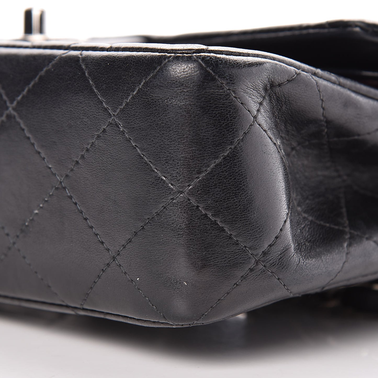 Lambskin Quilted Small Double Flap Black