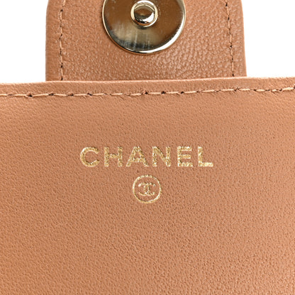 Chanel Lambskin Quilted Flap Phone Holder With Chain Ecru Dark Beige 6 of 13