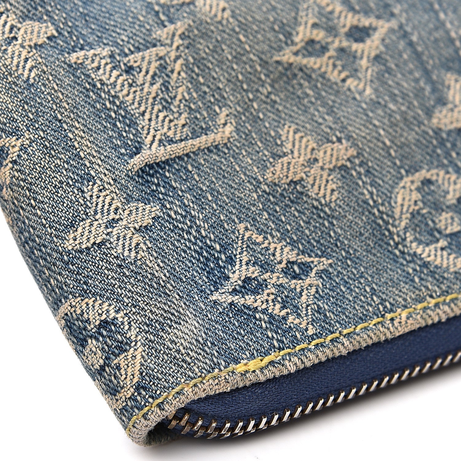 Louis Vuitton Denim Zip Compact Wallet Blue 7 of 11