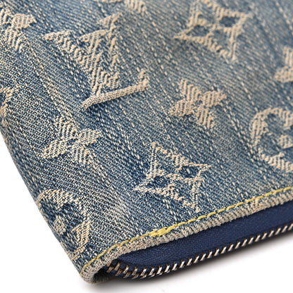 Louis Vuitton Denim Zip Compact Wallet Blue 7 of 11