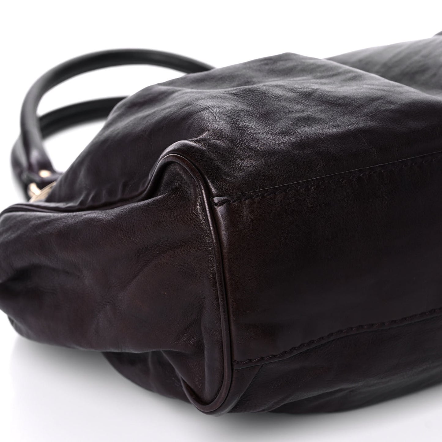 Calfskin Medium Sukey Tote Dark Brown