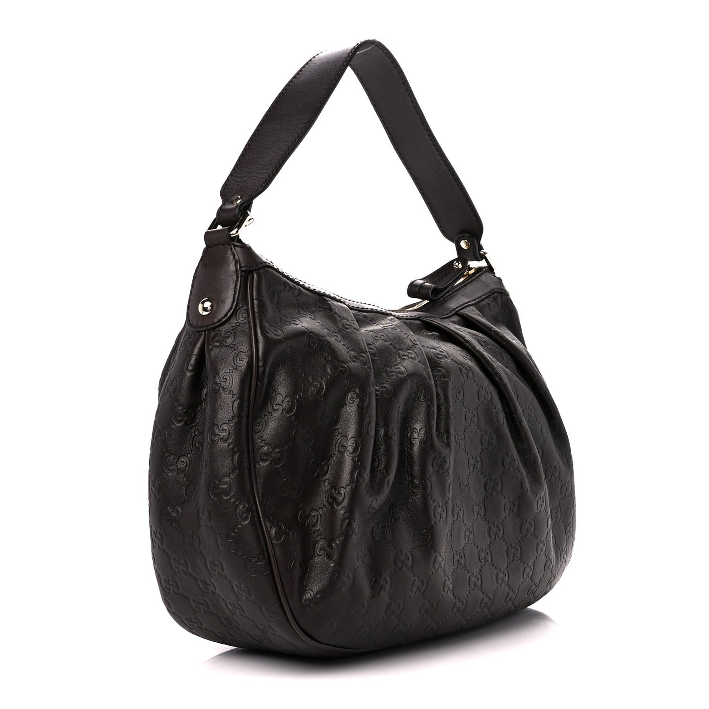 Guccissima Medium Sukey Hobo Dark Brown