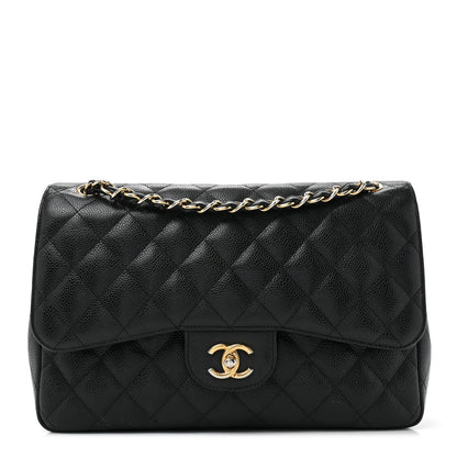 Chanel Caviar Quilted Jumbo Double Flap Black 1 of 16