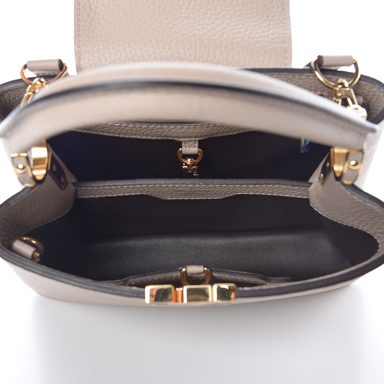 Louis Vuitton Taurillon Capucines BB Galet 5 of 6