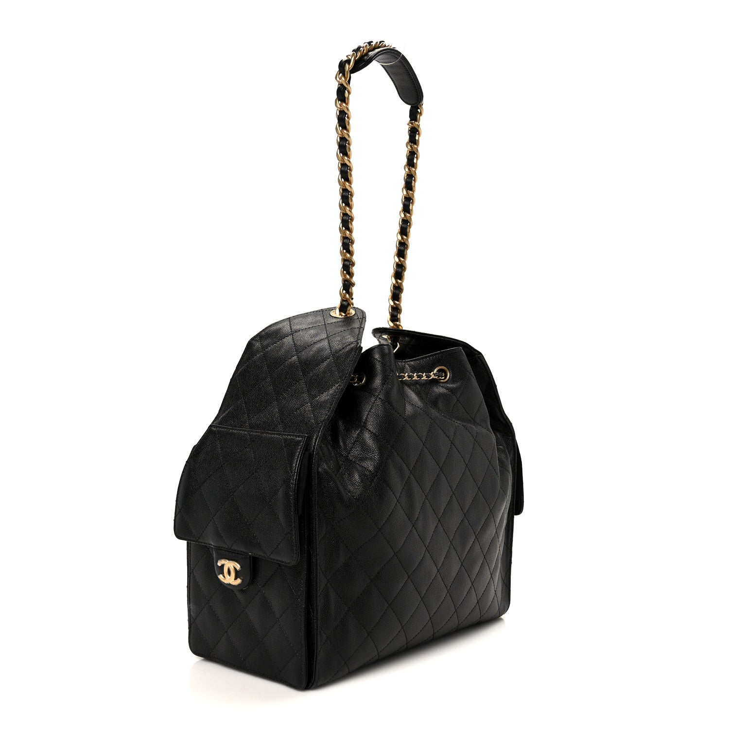 Chanel Caviar Quilted Medium Chanel 25 Handbag Black 3 of 12