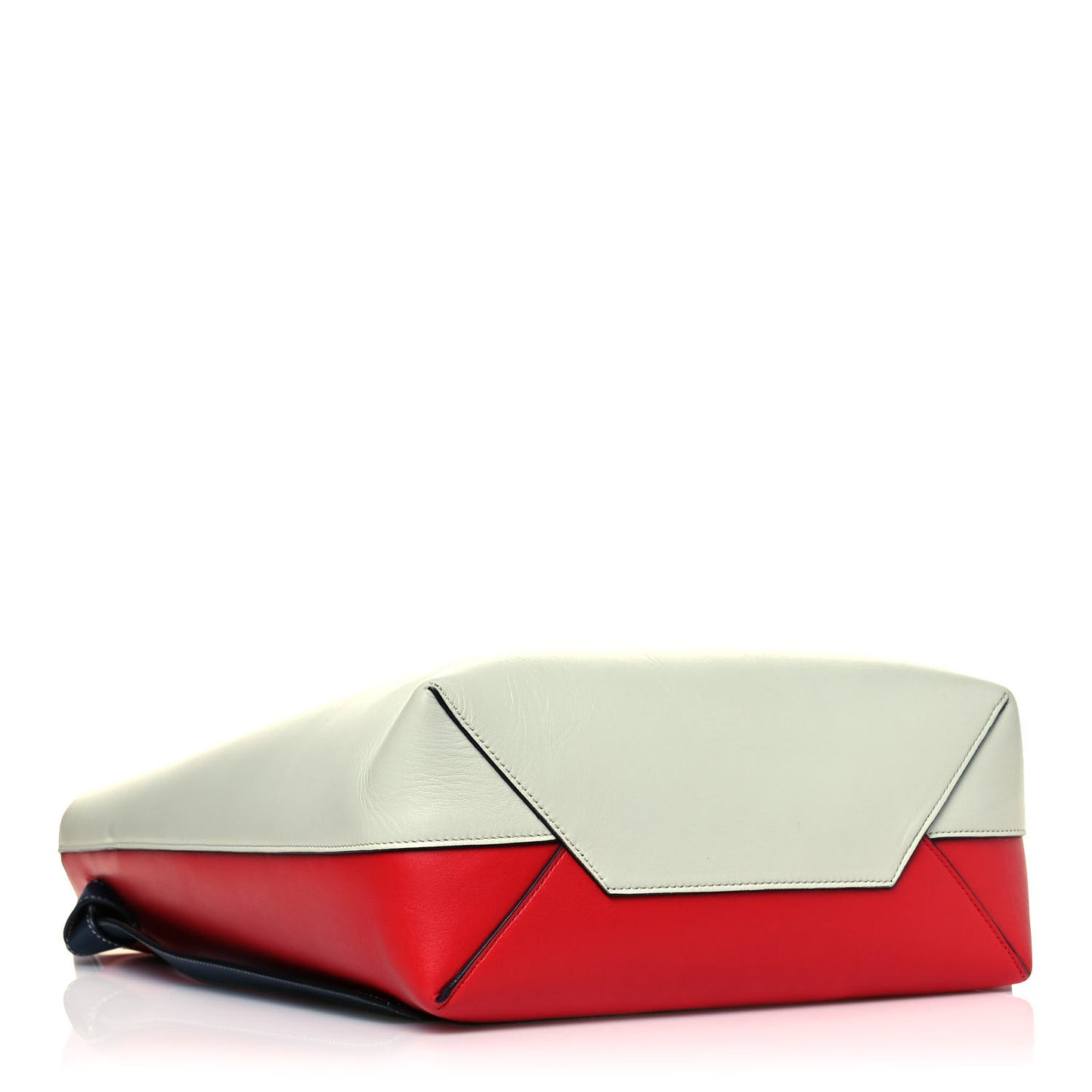 Shiny Smooth Calfskin Small Twisted Cabas Jade Bright Red