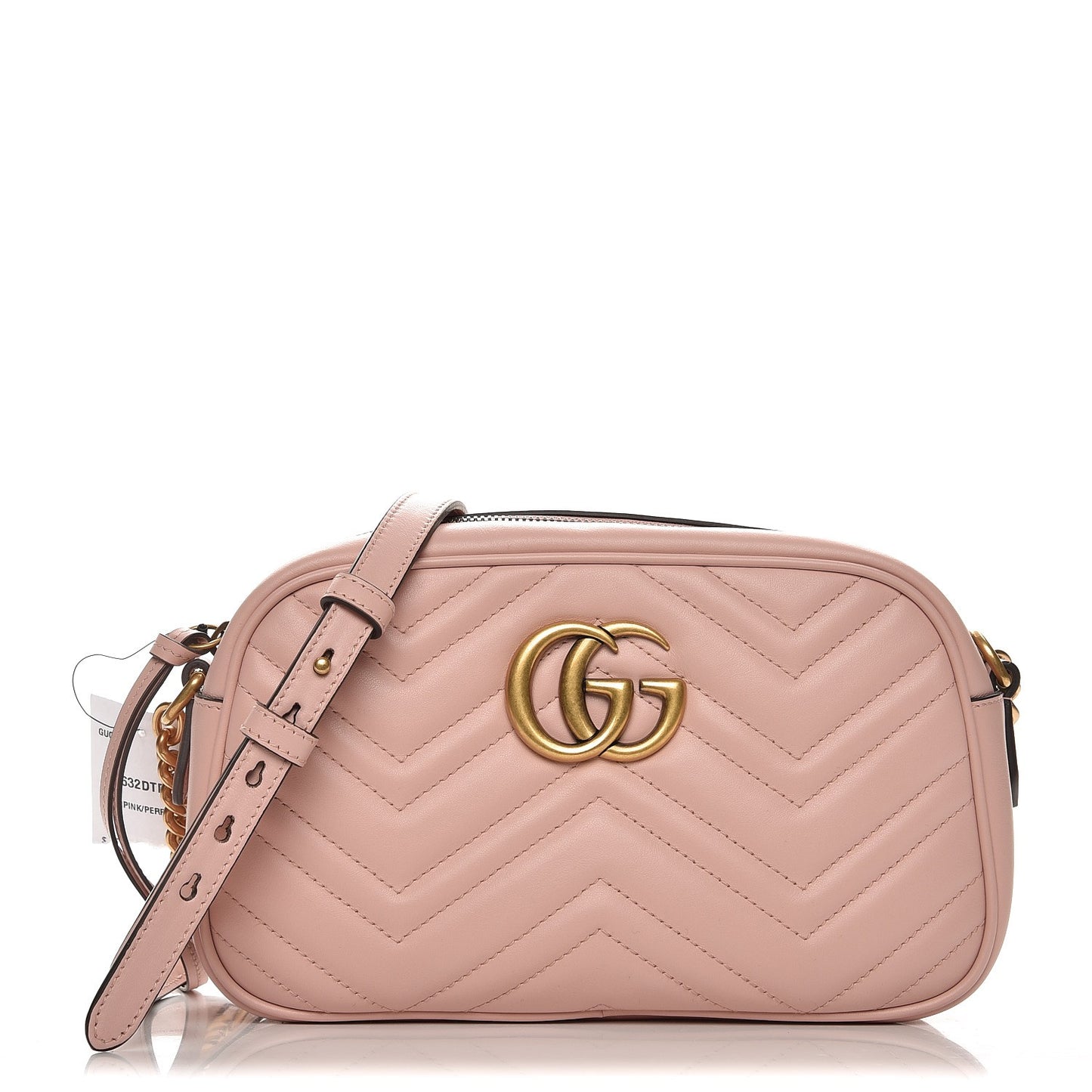 Calfskin Matelasse Small GG Marmont Chain Shoulder Bag Perfect Pink