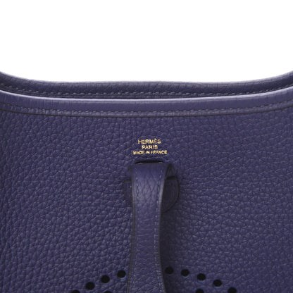 Hermes Taurillon Clemence Evelyne TPM Bleu Encre 6 of 11