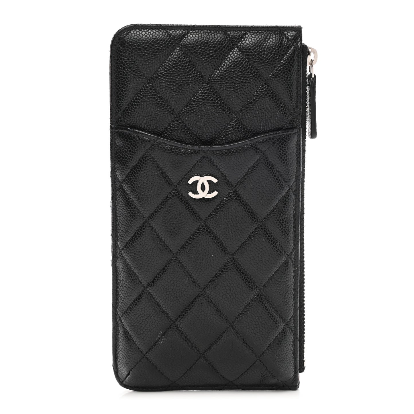 Caviar Quilted Classic iPhone Pouch Black