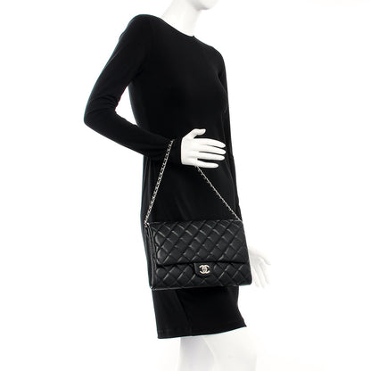 Chanel Caviar Quilted Clutch With Chain Flap Black 2 of 8