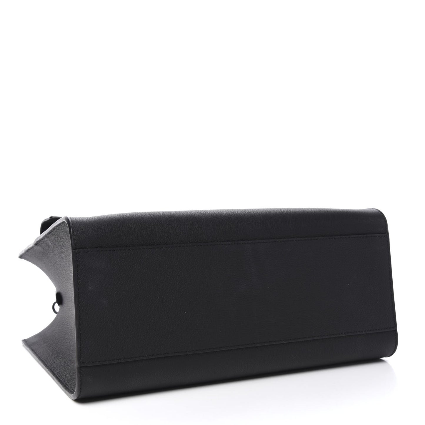 Soft Calfskin Lockme Tote MM Black