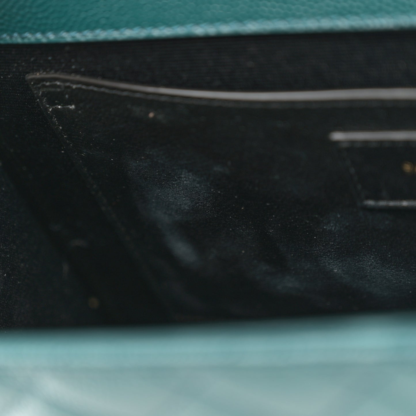 Grain De Poudre Textured Mixed Matelasse Triquilt Medium Monogram Satchel Sea Turquoise