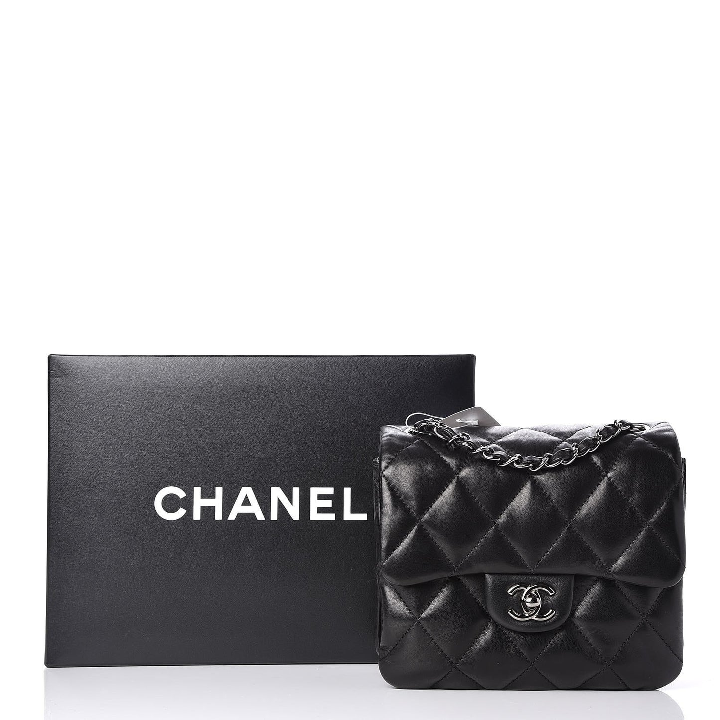Lambskin Quilted Flap Black