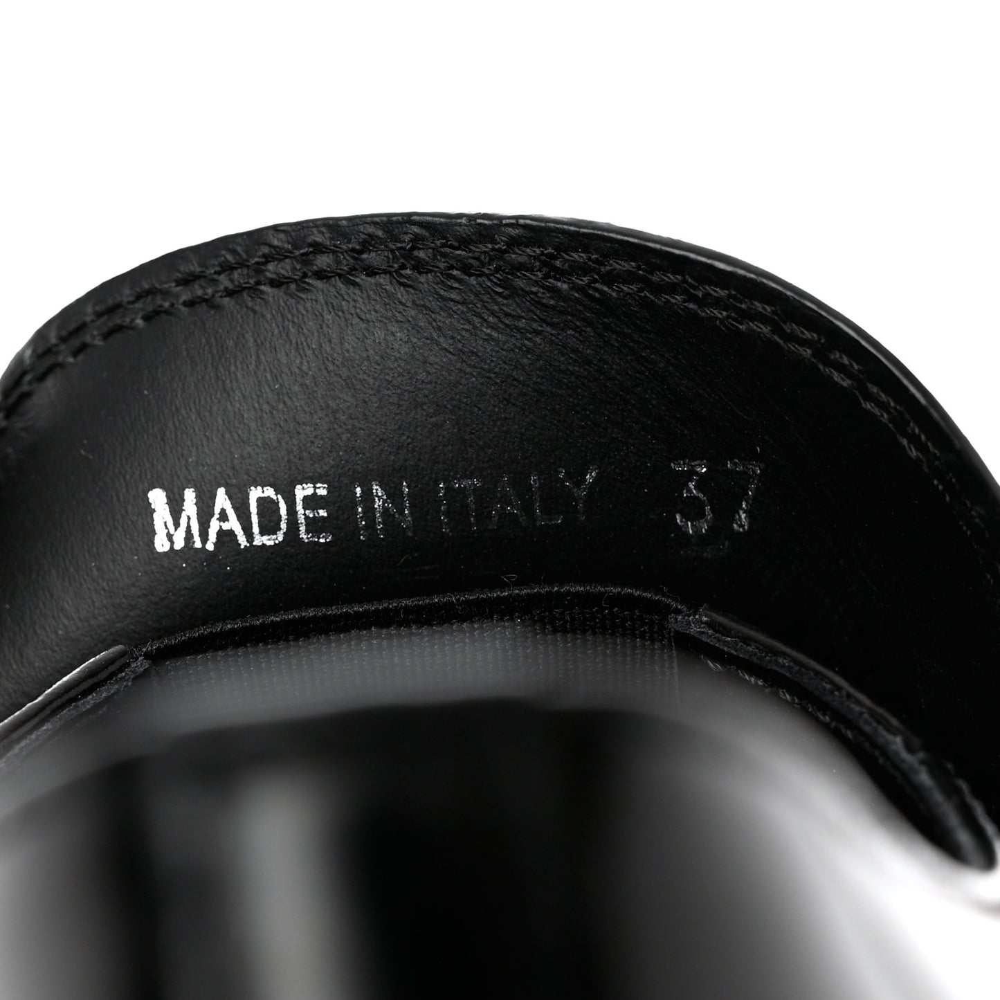 Spazzolato Metal Triangle Logo 50mm Loafers 37 Black