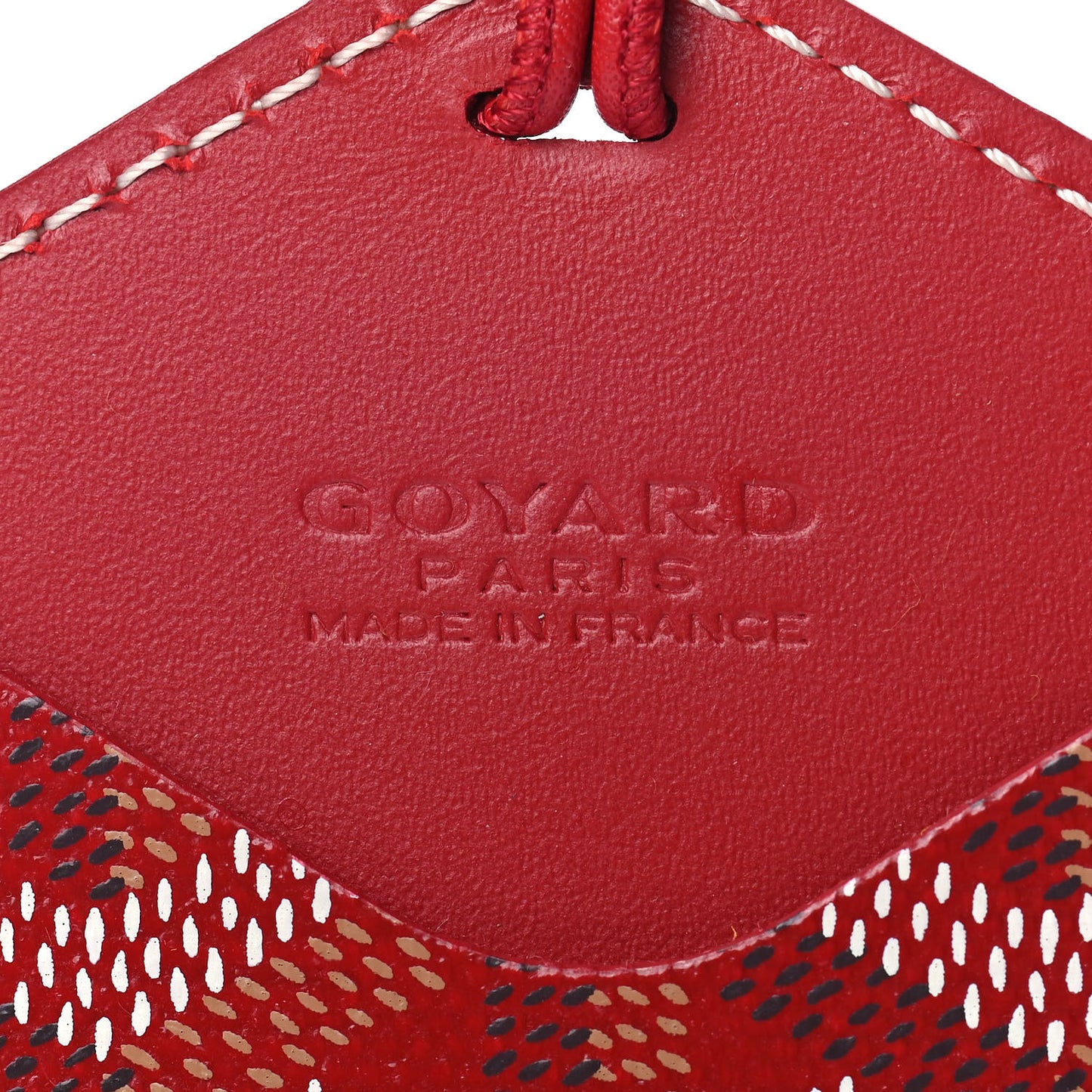 Goyardine Luggage Tag Red