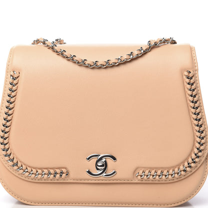 Chanel Calfskin Medium Braided Chic Flap Beige 8 of 11