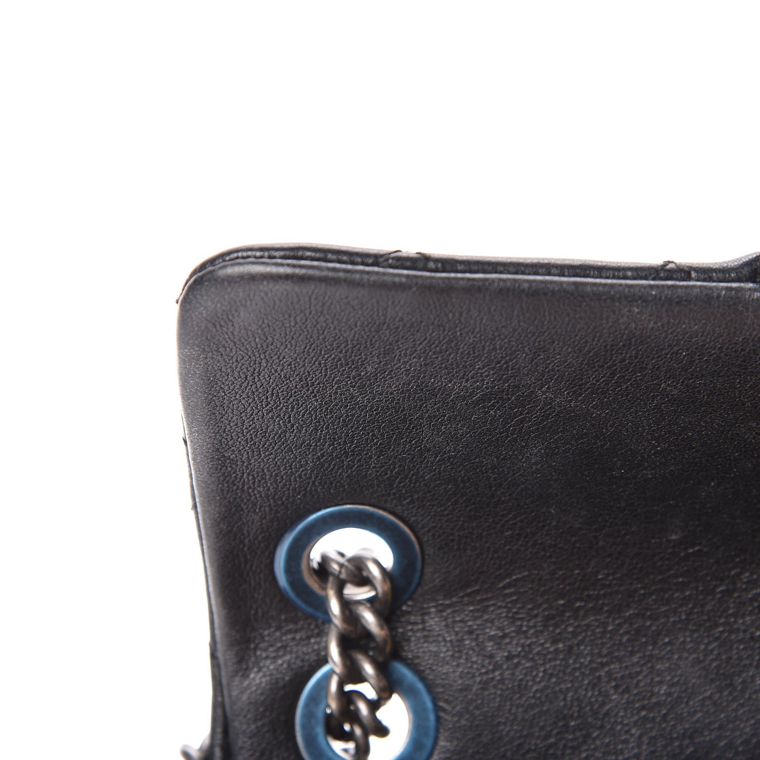 Chanel Shiny Lambskin Quilted Small Burgundy Rocks Flap Black 5 of 13