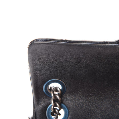 Chanel Shiny Lambskin Quilted Small Burgundy Rocks Flap Black 5 of 13