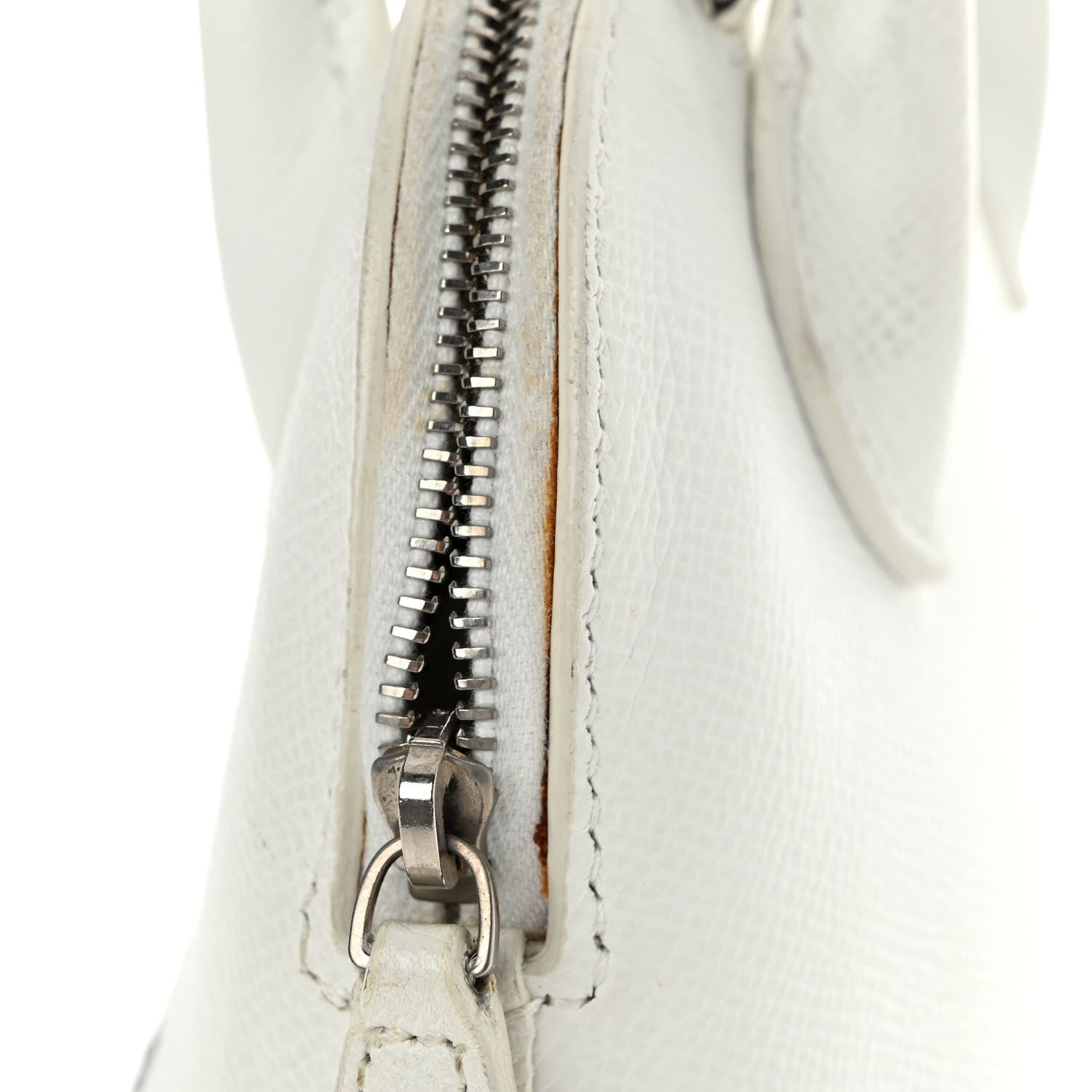 Balenciaga Grained Calfskin XXS Ville Top Handle Bag White Black 11 of 12