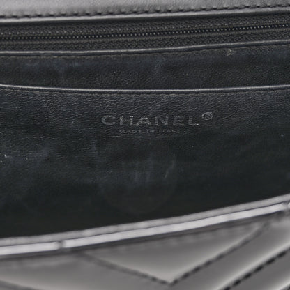 Chanel Patent Chevron Quilted Maxi Single Flap Black 6 of 10