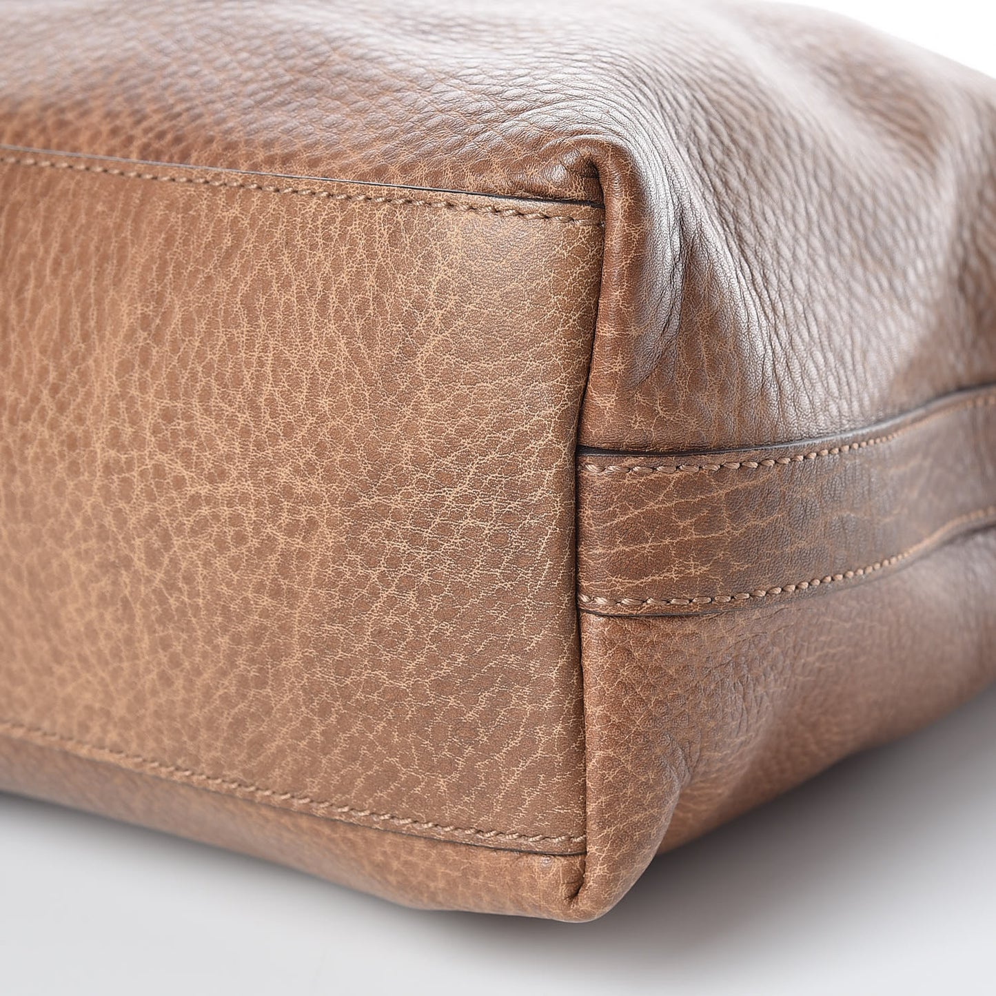 Pebbled Calfskin Small Miss GG Hobo Old Naturale