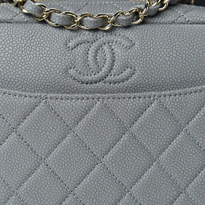Chanel Iridescent Caviar Flat Quilted Small Coco Tassel Camera Case Grey 8 of 11