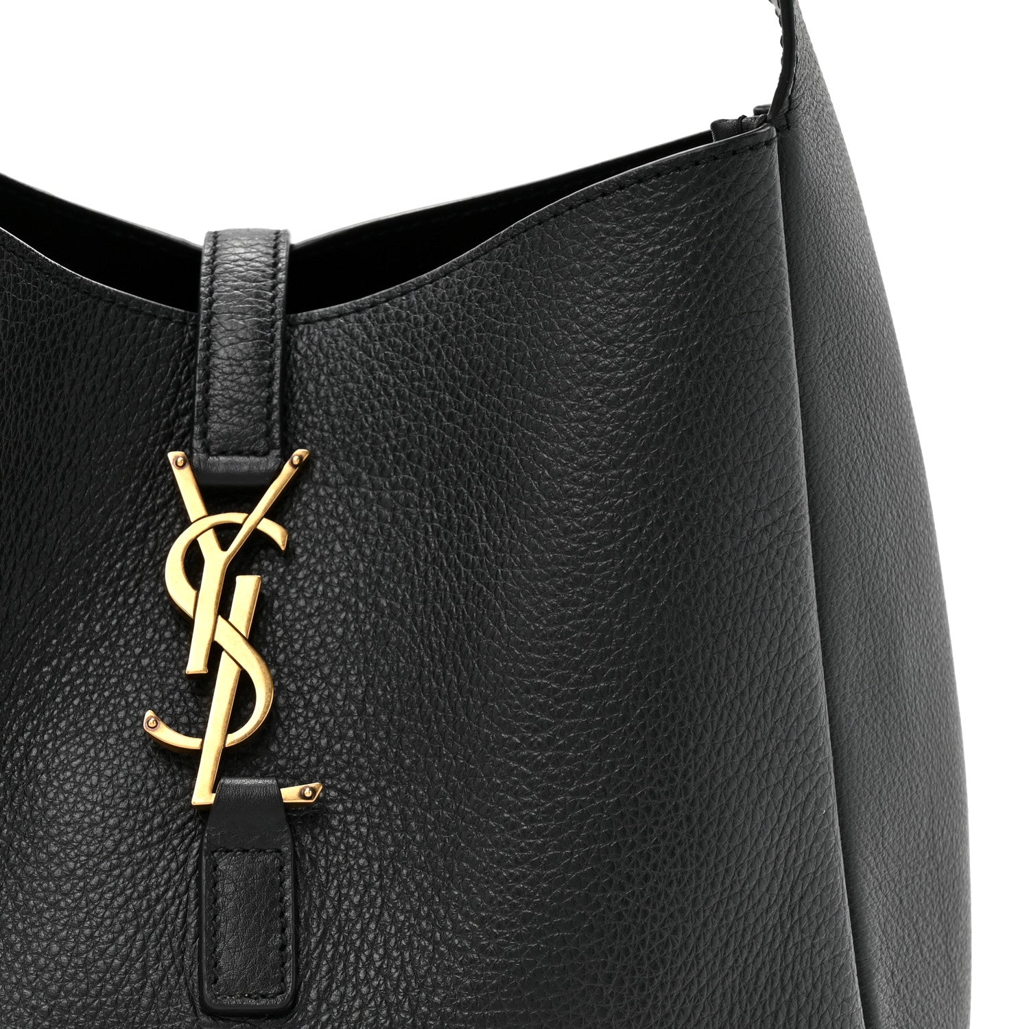 Saint Laurent Smooth Calfskin Small Le 5 A 7 Soft Hobo Black 8 of 11