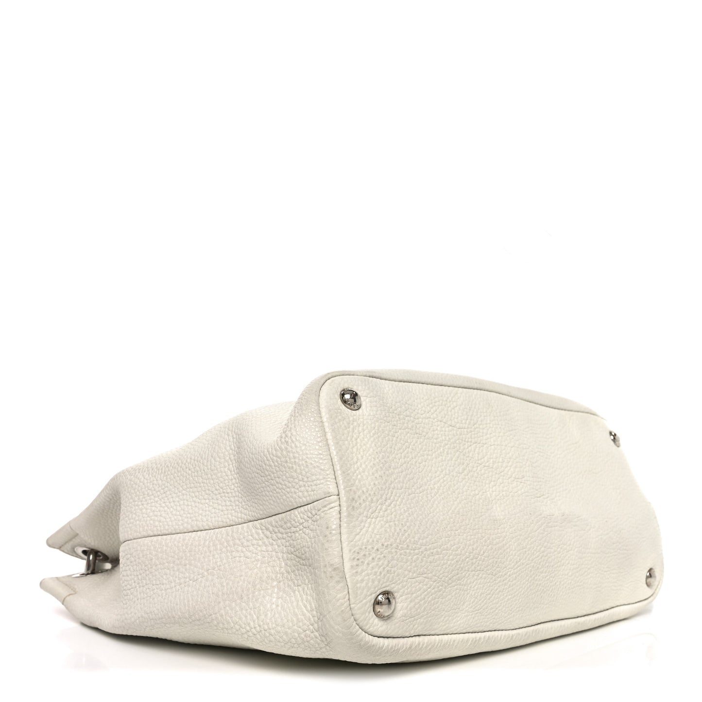 Vitello Daino Hobo Bag White