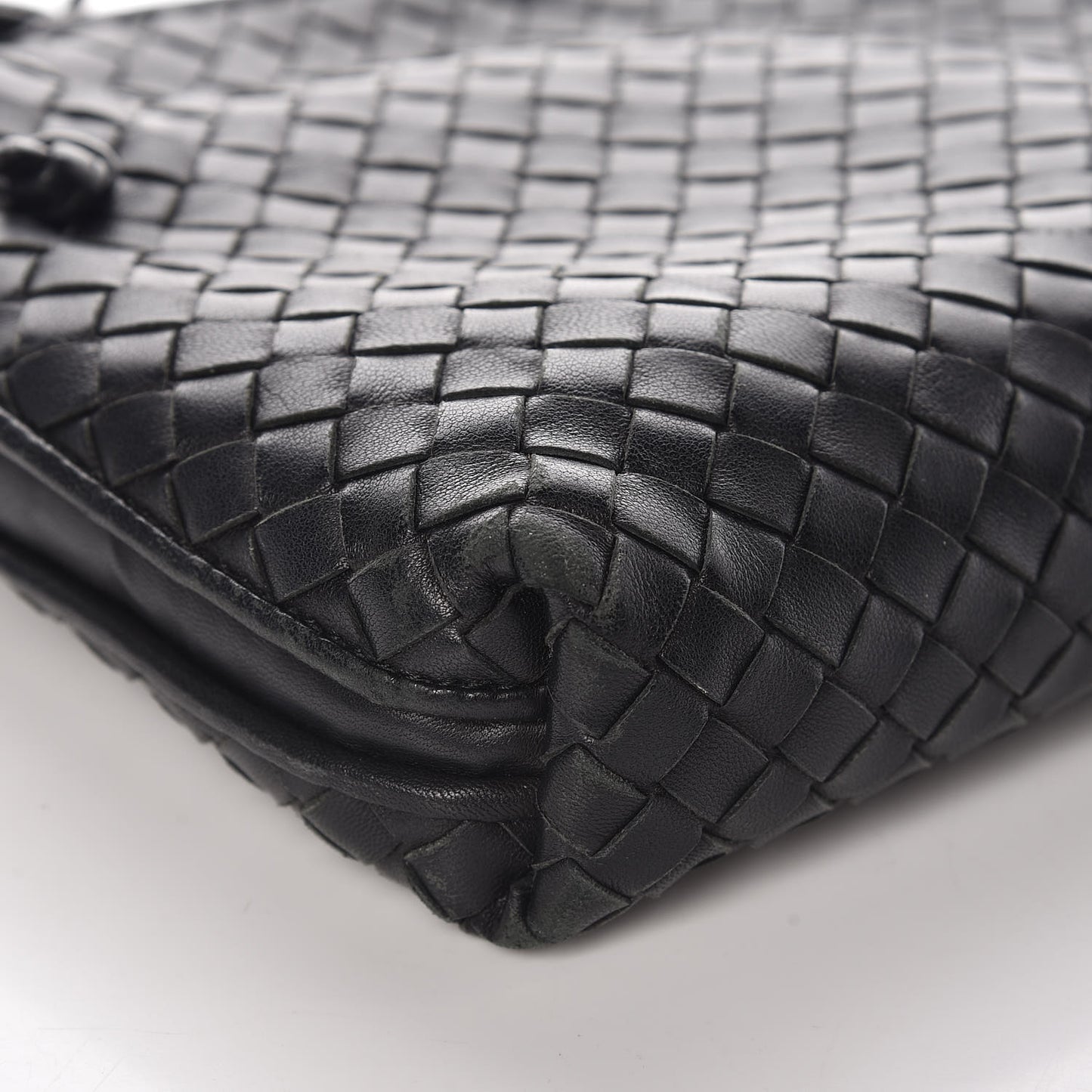 Nappa Intrecciato Pillow Crossbody Messenger Black
