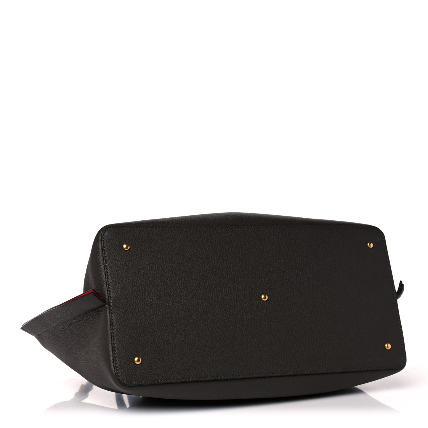 Grainy Calfskin Medium VLogo Escape Shopper Black
