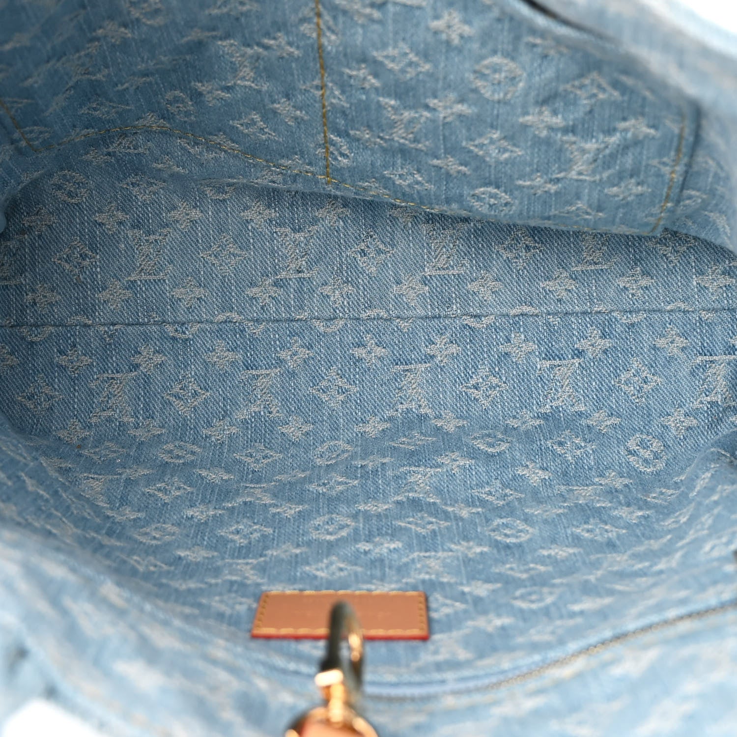 Louis Vuitton Monogram Washed Denim Let Go PM Sky Blue 5 of 9