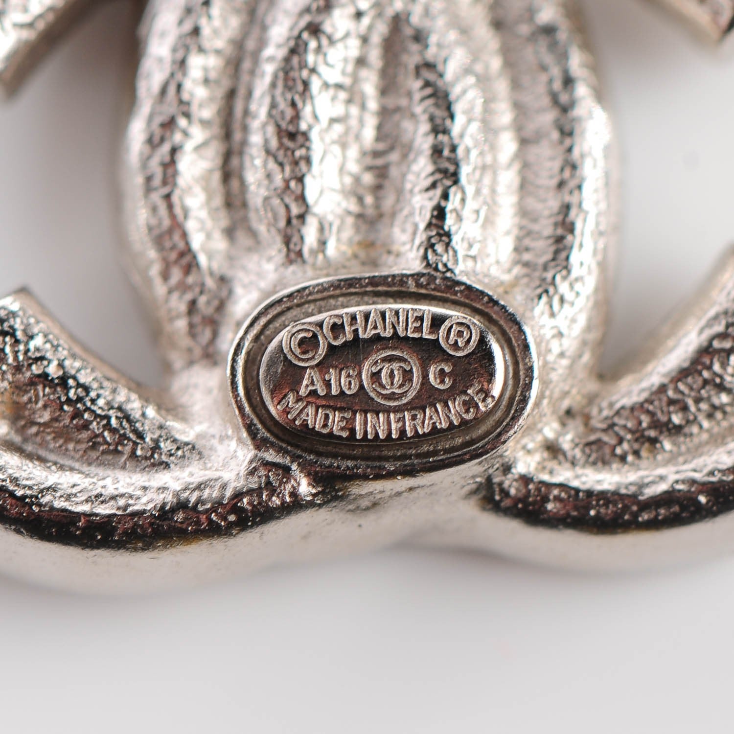 Chanel Crystal Double CC Earrings Silver 4 of 4
