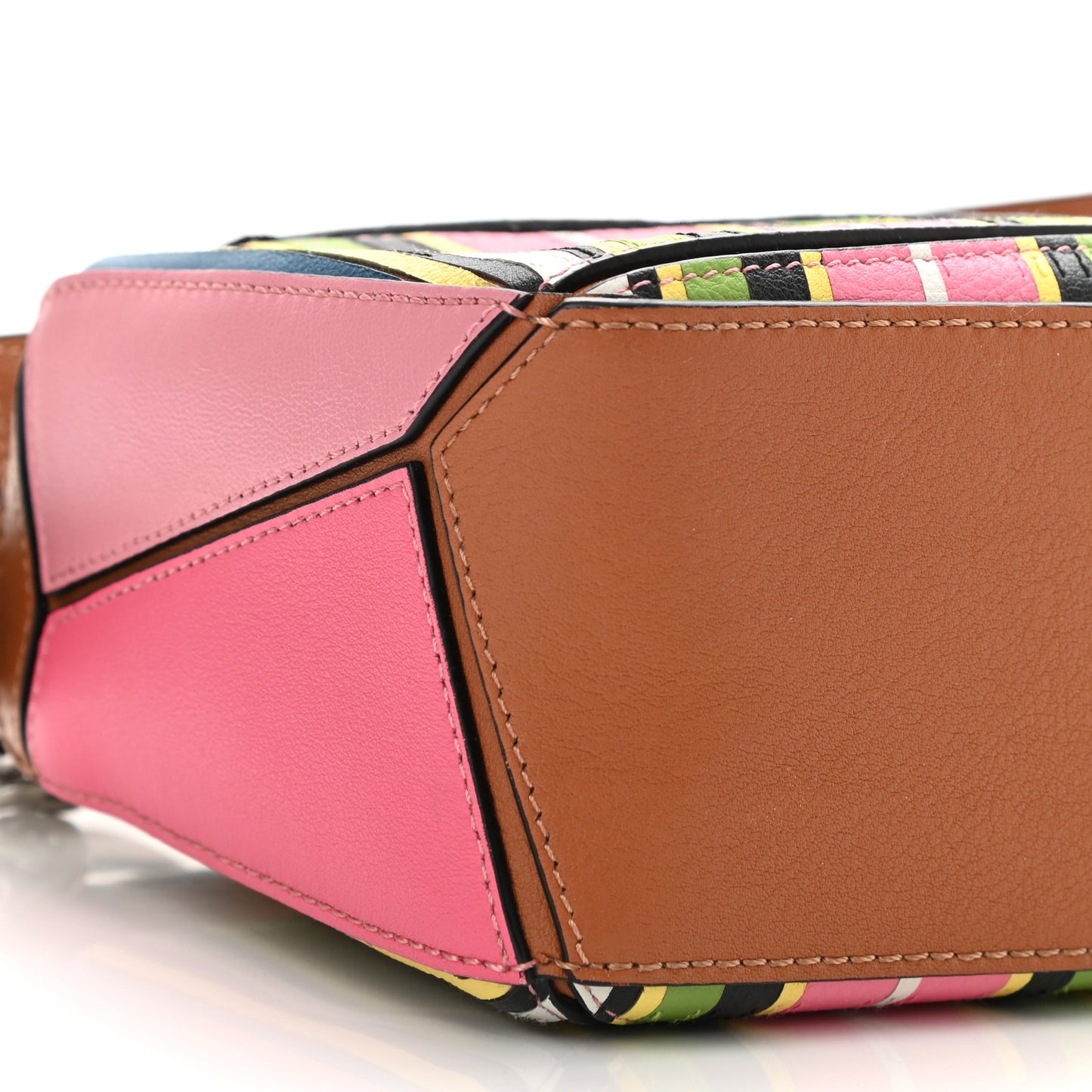 Calfskin Mini Puzzle Bag Pink Multicolor