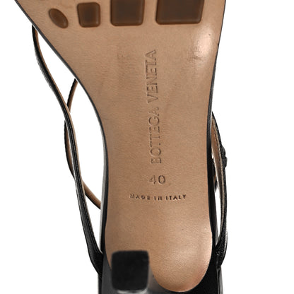 Bottega Veneta Lambskin Stretch Multi Strap 90mm Sandals 40 Black 8 of 9