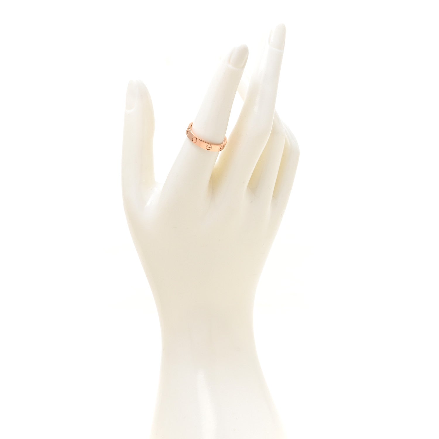 Cartier 18K Pink Gold 3.5mm LOVE Wedding Band Ring 55 7.25 2 of 5