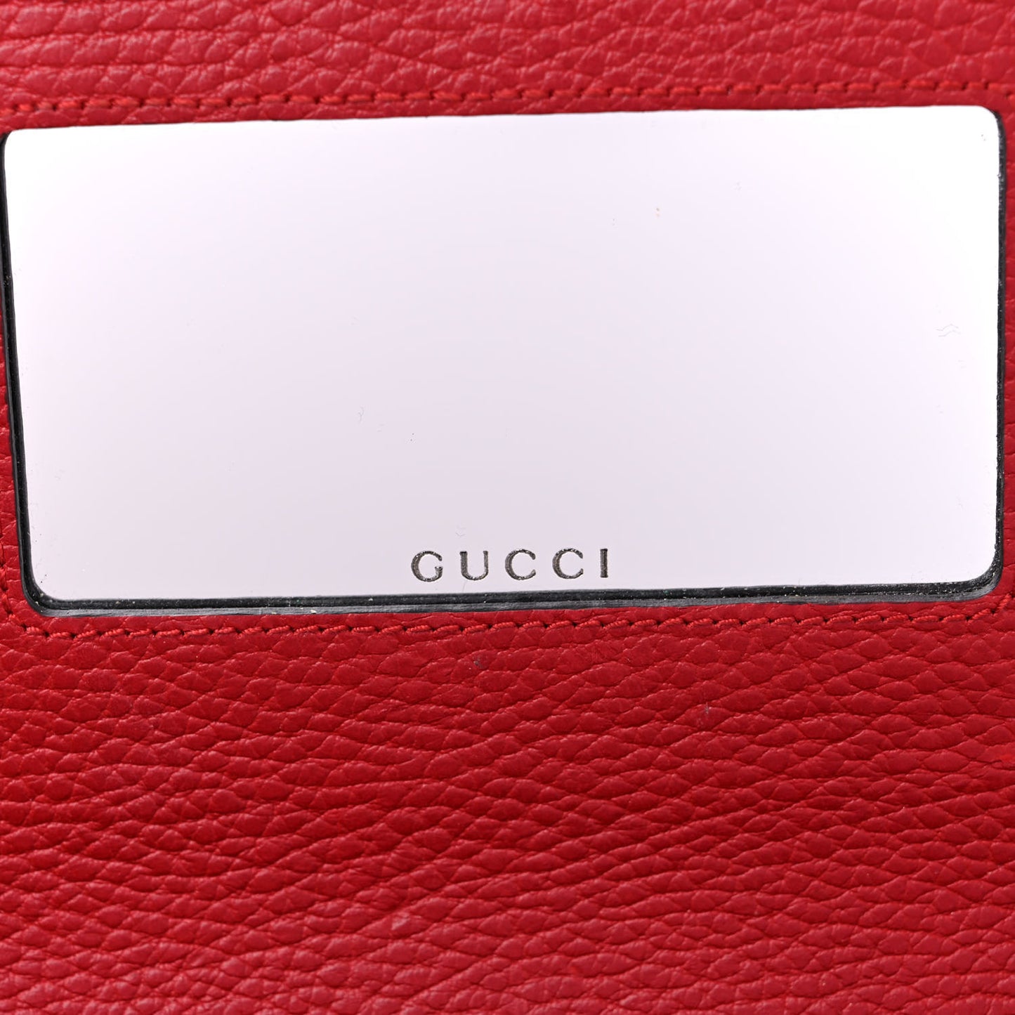 Dollar Calfskin Mini GG Marmont Chain Wallet Hibiscus Red