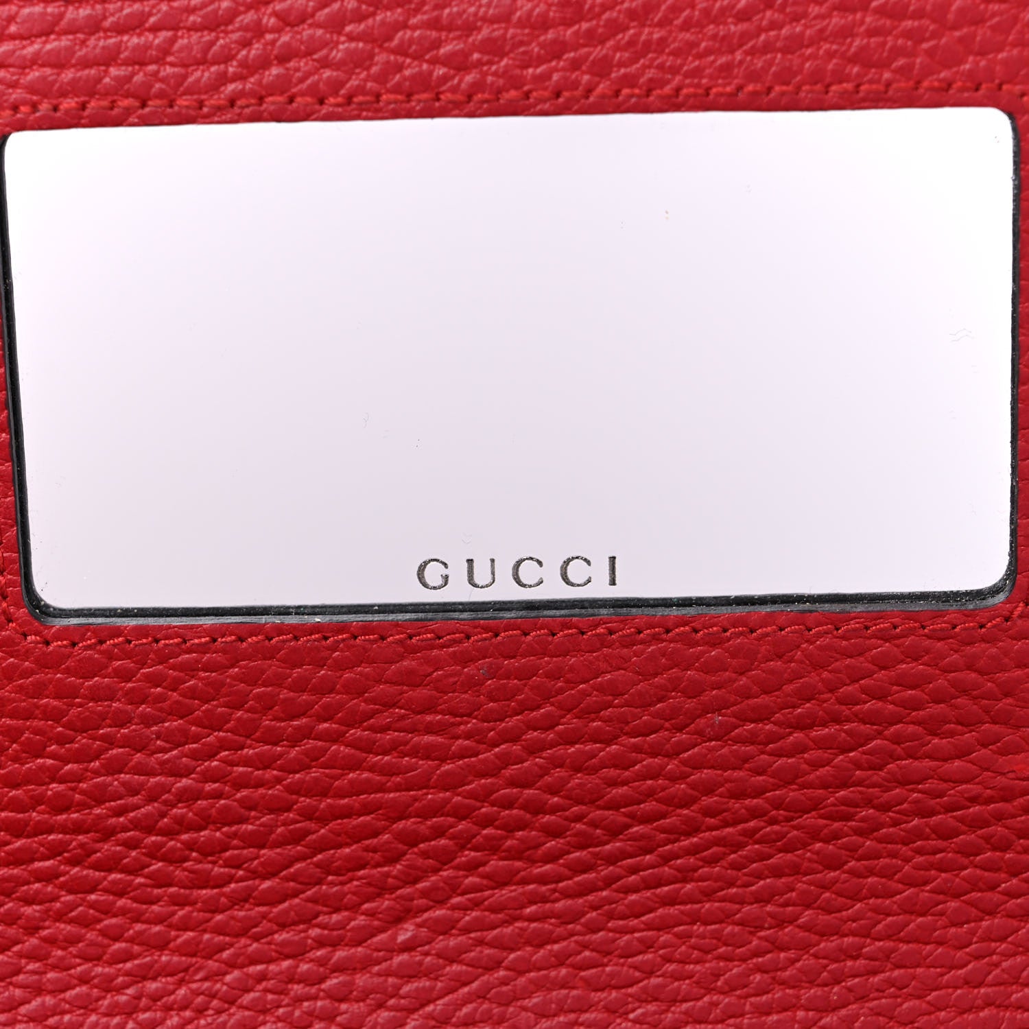 Gucci Dollar Calfskin Mini GG Marmont Chain Wallet Hibiscus Red 6 of 15