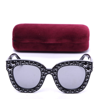 Gucci Acetate Stars Cat Eye Sunglasses GG0116S Black 7 of 7