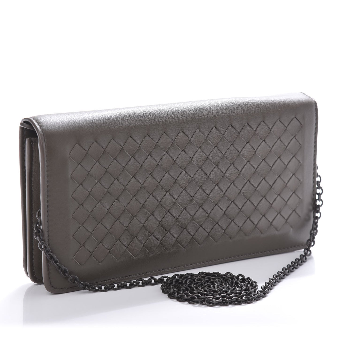 Nappa Intrecciato Continental Wallet on Chain Ebano
