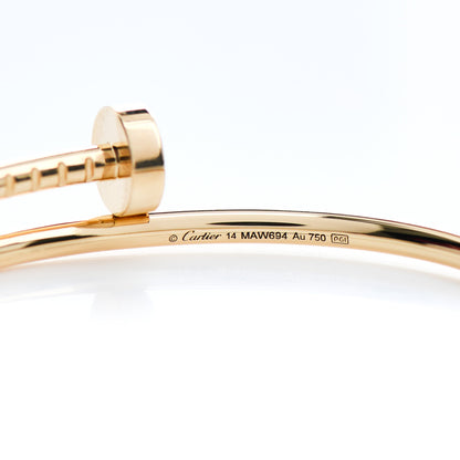 Cartier 18K Yellow Gold Small Juste Un Clou Bracelet 14 4 of 5